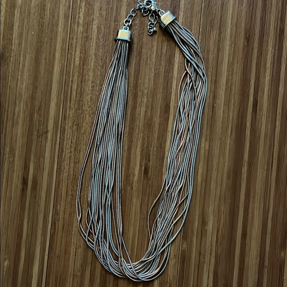 Talbots Silver and Gold Multi-Strand Necklace